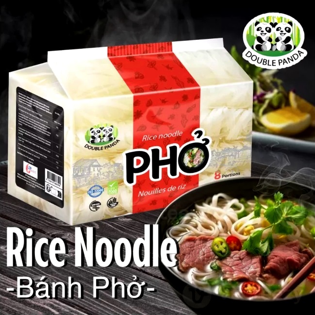 Tagliatelle di riso per Phò' - Double Panda 400g. (8 porzioni) - immagine 2